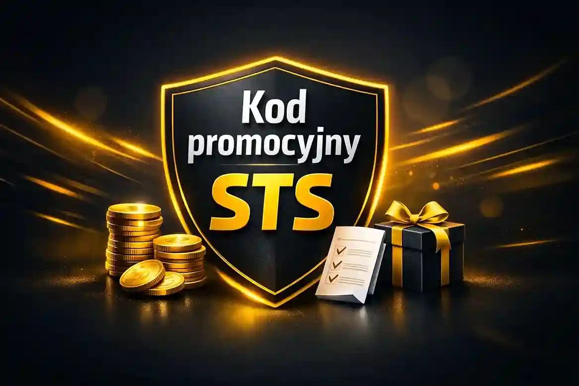 Logo STS z elementami bonusowymi i symbolem zakładu bez ryzyka