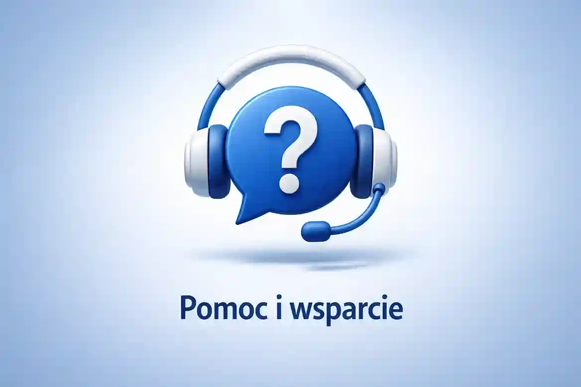 Ikona obsługi klienta z dymkiem czatu i symbolem pomocy