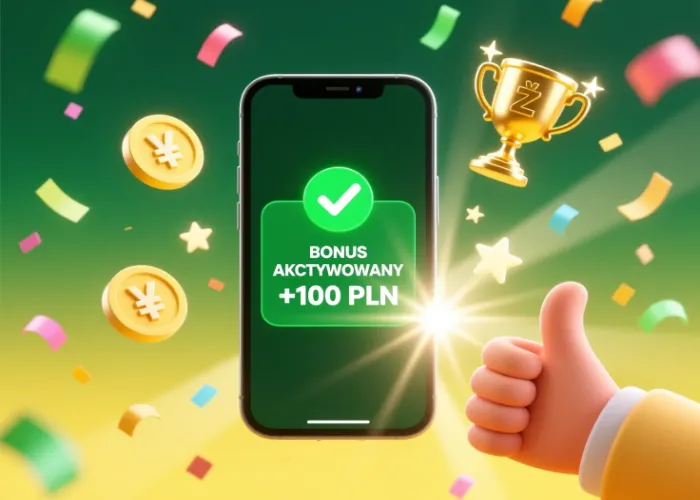 Sukces - aktywacja bonusu z kodem promocyjnym u bukmachera