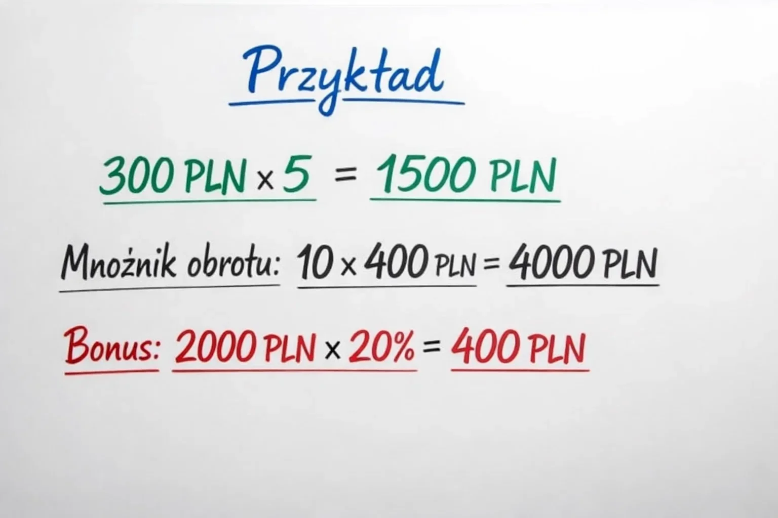 Wzory matematyczne i obliczenia wartości bonusu