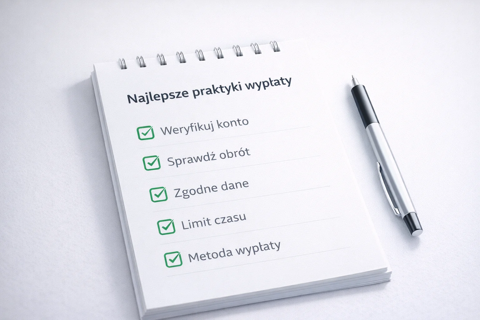 Lista kontrolna najlepszych praktyk przy wypłatach